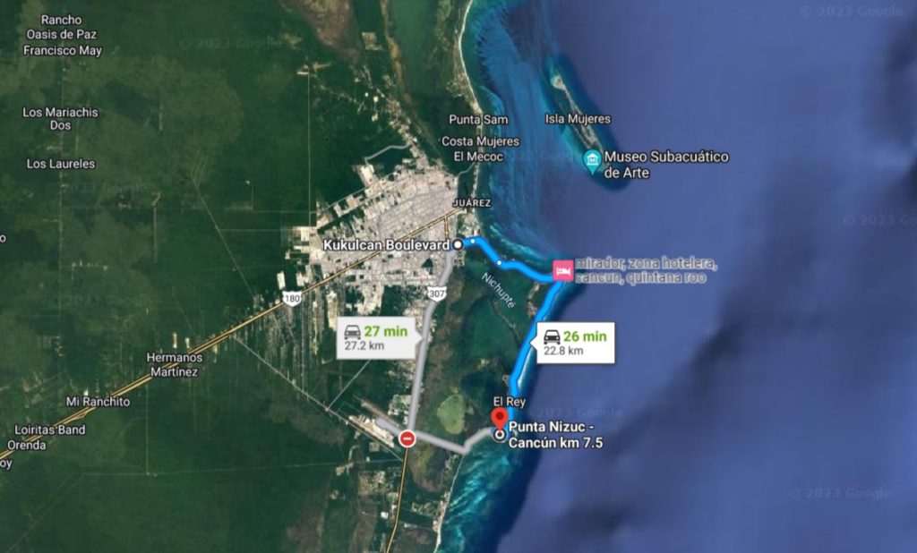 zona hotelera de Cancún