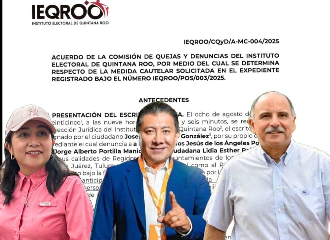 Jorge Portilla Mánica, Jesús Pool Moo y Lidia Rojas Fabro son los nombres que desde ahora están siendo plasmados en quejas ante el Instituto Electoral de Quintana Roo.