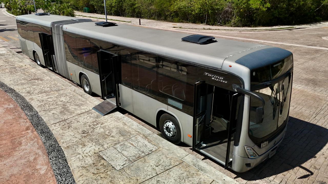 Se evalúa viabilidad de autobuses articulados para el transporte urbano de Cancún