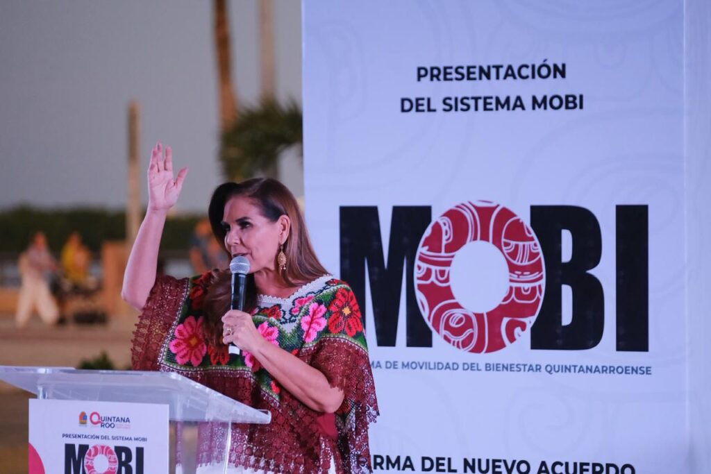 Presentación del sistema MOBI, el nuevo modelo de transporte público basado en el principio de movilidad con justicia en Quintana Roo.