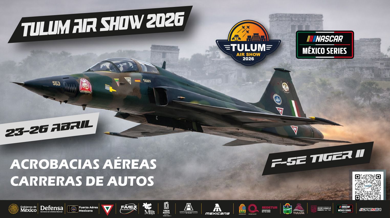 Preparativos del Air Show 2026 con acrobacias aéreas y NASCAR en Felipe Carrillo Puerto