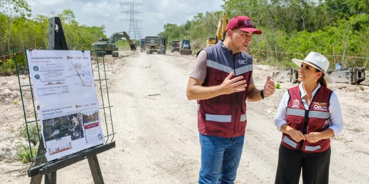 Trabajos de arranque del Libramiento Cancún Sur, proyecto que fortalecerá la movilidad, la logística y la conectividad de Quintana Roo.