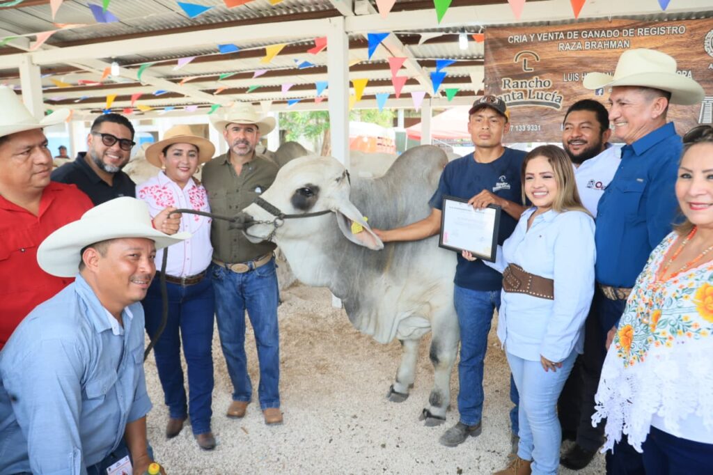 Autoridades estatales y municipales realizan la entrega de insumos para impulsar al sector ganadero en la Expo Feria de San Joaquín Bacalar 2026.