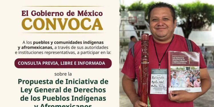 Anuncio oficial sobre la jornada de consulta indígena que se llevará a cabo este Domingo en el domo de la colonia Cecilio Chi.